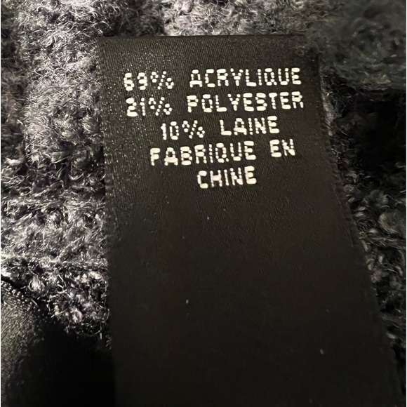 Nine West Ladies Ruffled Gray/Black Sweater NWOT - Picture 5 of 12